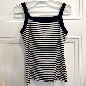 Brooks Brother Navy and White Tank Top